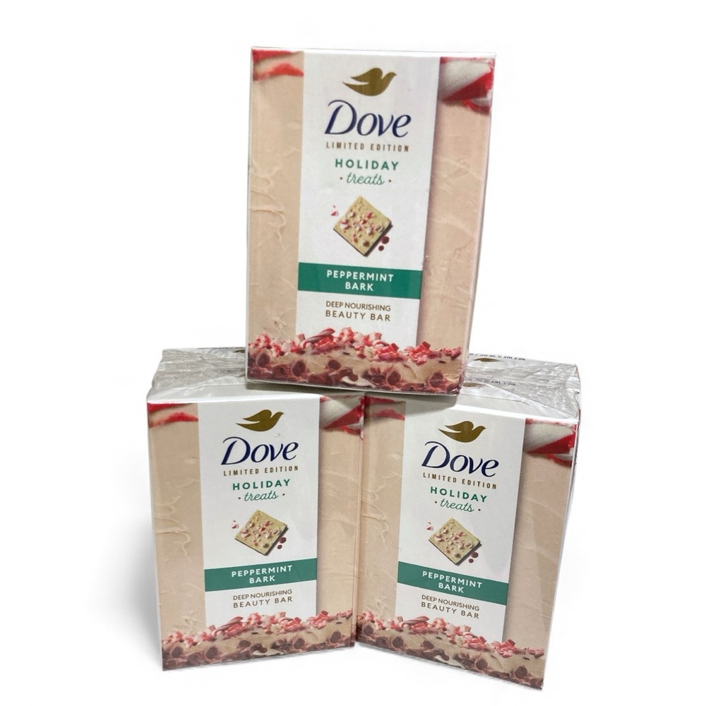 6 Dove Limited Edition Holiday Peppermint Bark Soap Nourishing Beauty Bars